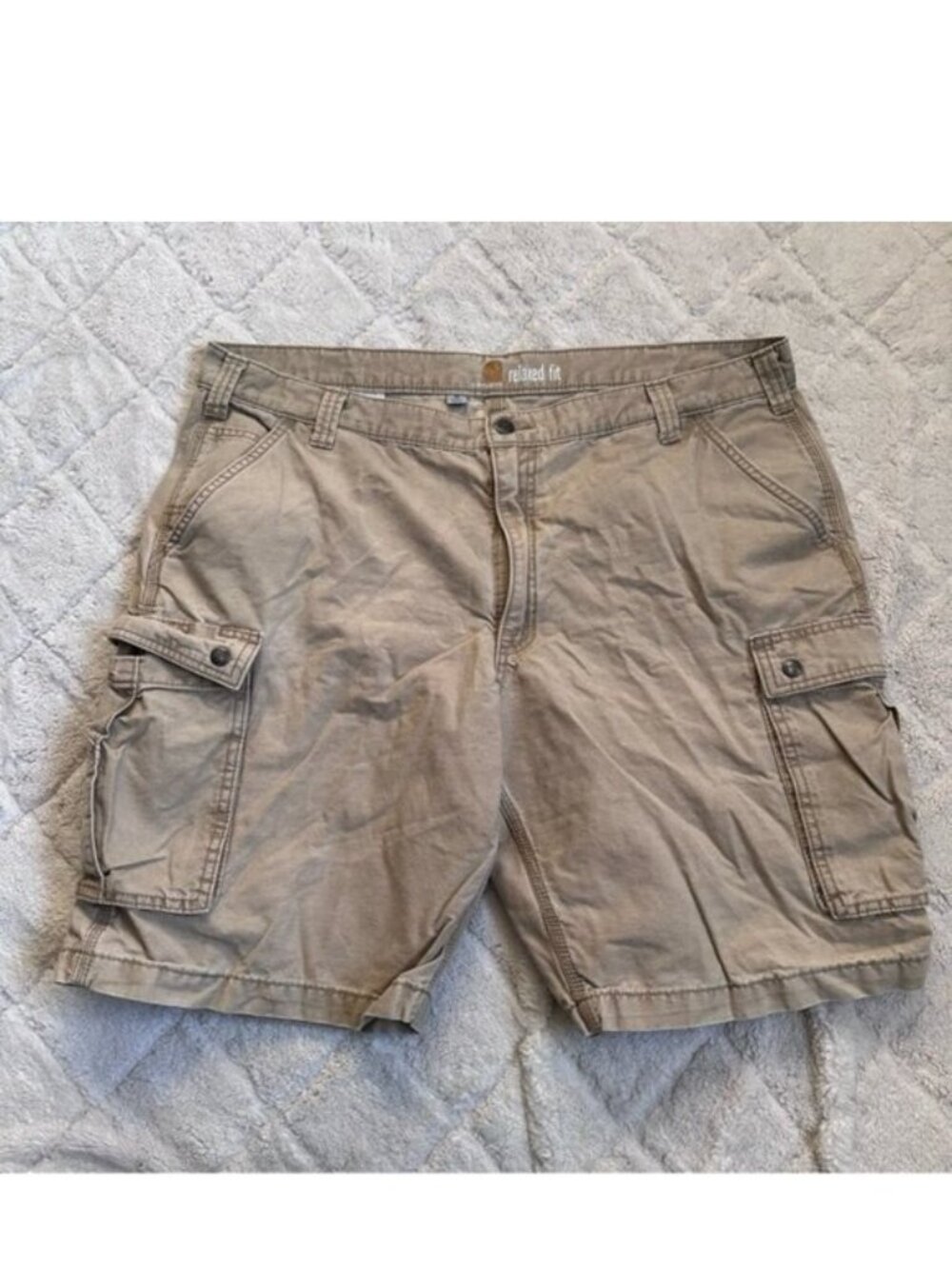 Carhartt | Tan Khaki Rugged Cargo Work Shorts | Size 42